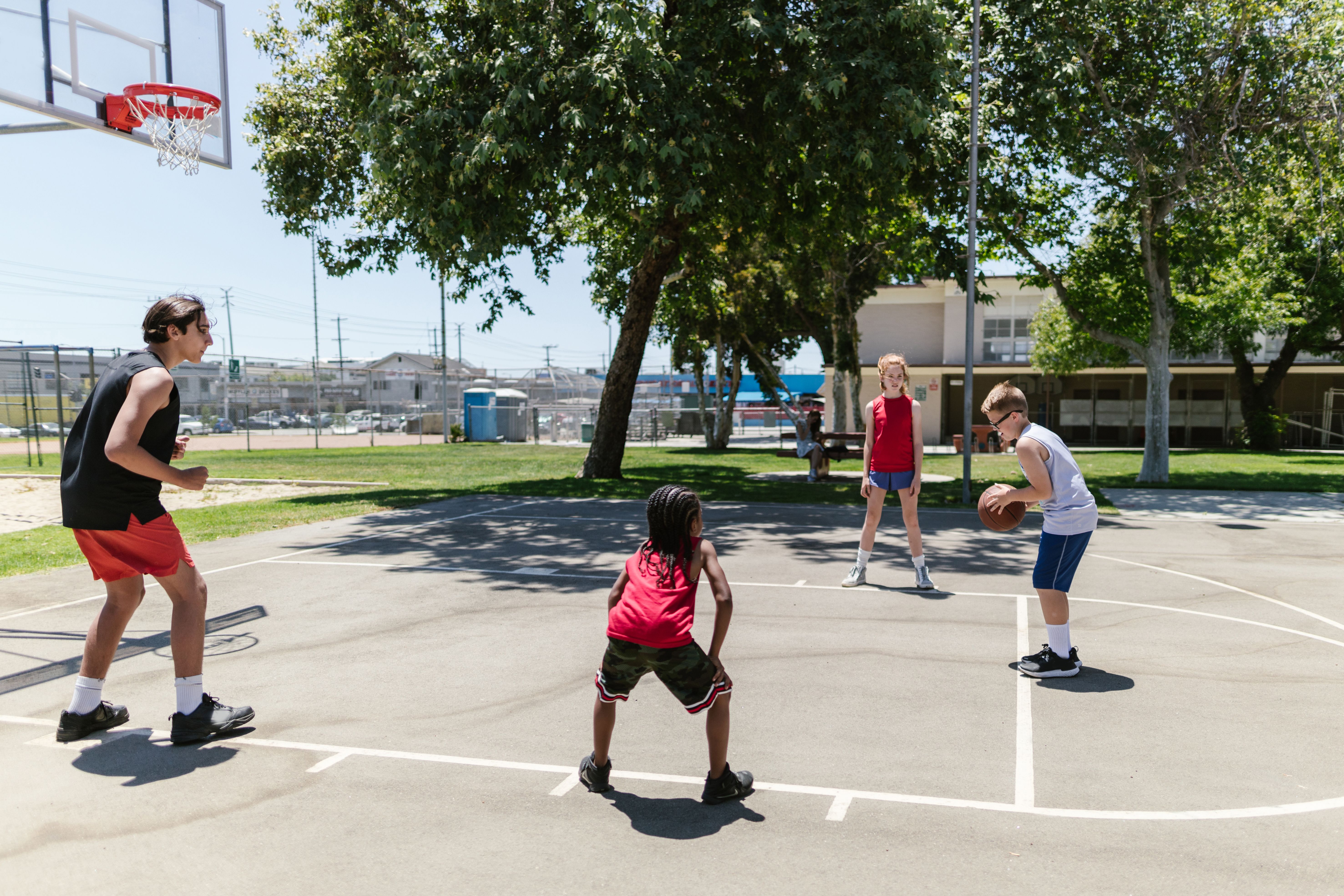 Basketball at camp
