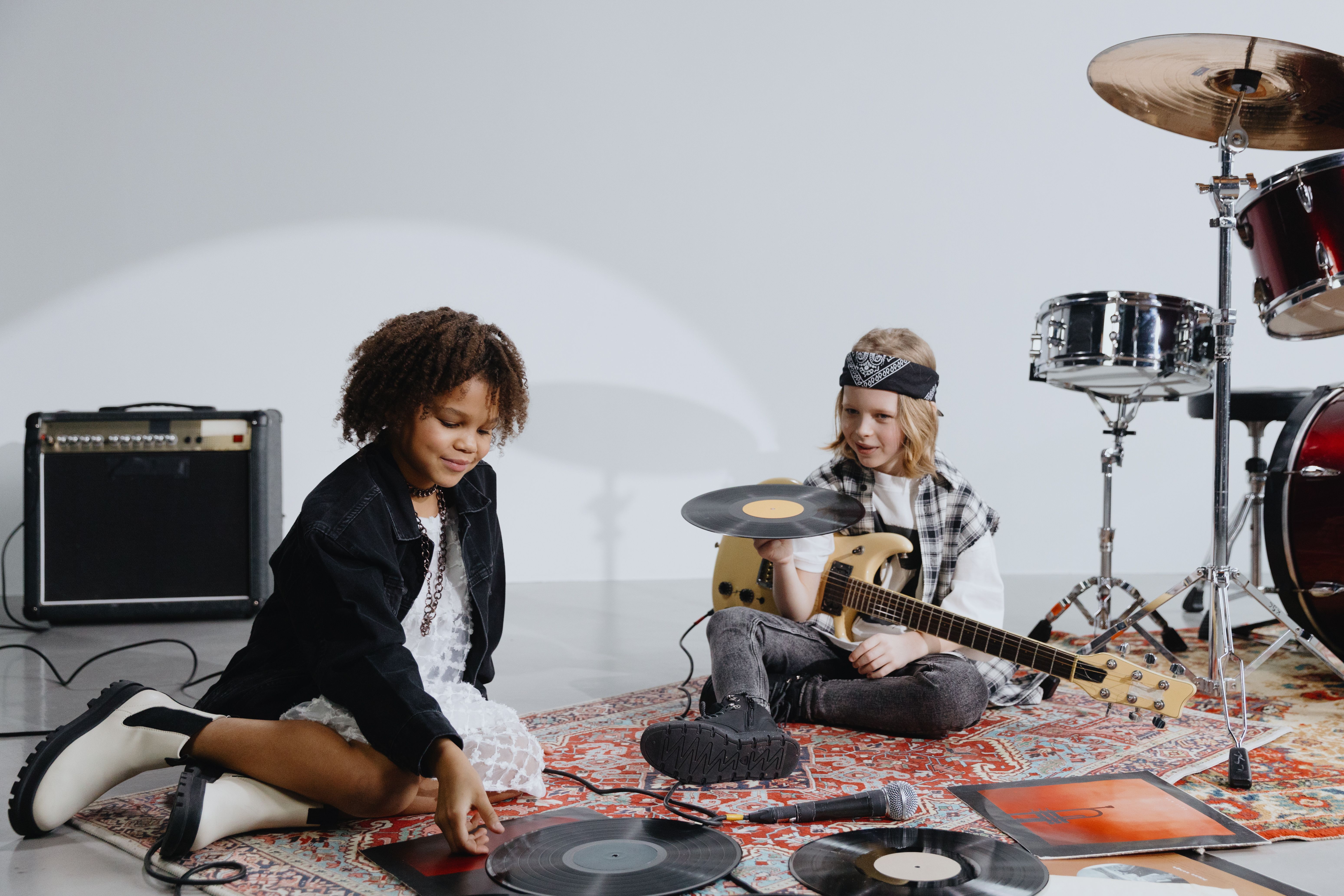 Music session at camp